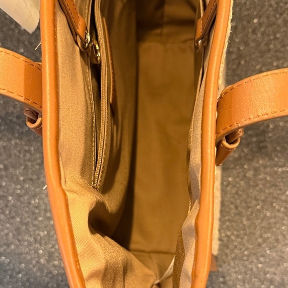 NWT TALBOTS Brown and Cream Tote Bag - Picture 4 of 7